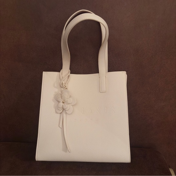 Ted Baker London Handbags - Ted Baker Cream Tote with Floral Charm